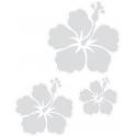 3 fleurs hibiscus autocollant sticker logo1