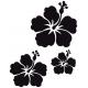 3 fleurs hibiscus autocollant sticker logo1