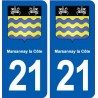 21 Marsannay-la-Côte logo autocollant plaque stickers ville
