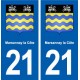 21 Marsannay-la-Côte logo autocollant plaque stickers ville