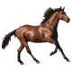 cheval au galop marron autocollant sticker logo6678