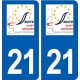 21 Nuits-Saint-Georges logo autocollant plaque stickers ville