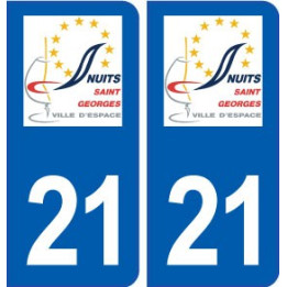 21 Nuits-Saint-Georges logo autocollant plaque stickers ville