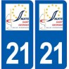 21 Nuits-Saint-Georges logo autocollant plaque stickers ville