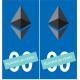 Ethereum logo noir plaque immatriculation numéro au choix voiture autocollant sticker logo87