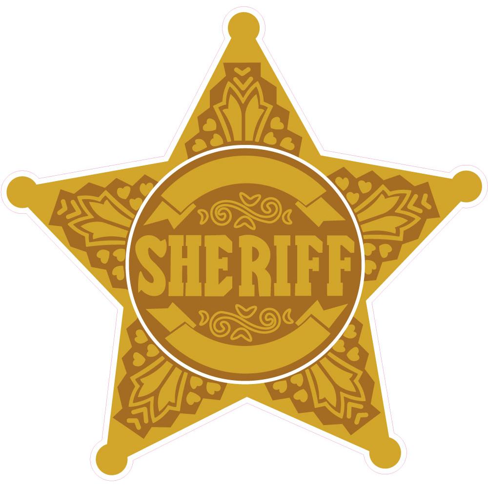 Etoile sheriff autocollant sticker logo564