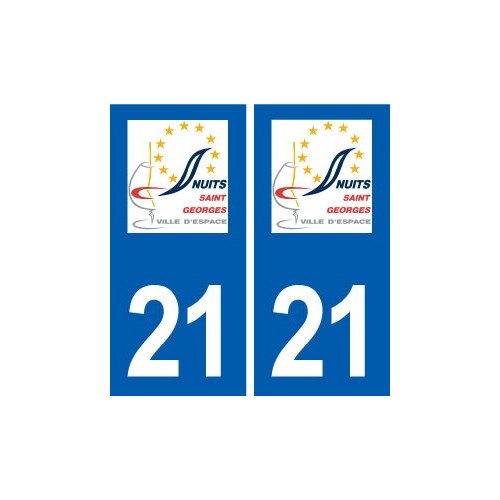 21 Nuits-Saint-Georges logo autocollant plaque stickers ville