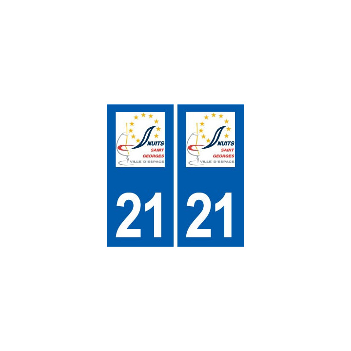21 Nuits-Saint-Georges logo autocollant plaque stickers ville