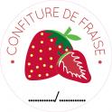 Lot de 64 Confiture de Fraise Etiquettes fait maison fruit illustration autocollant sticker logo38