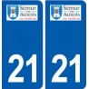 21 Nuits-Saint-Georges logo autocollant plaque stickers ville