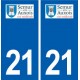 21 Nuits-Saint-Georges logo autocollant plaque stickers ville