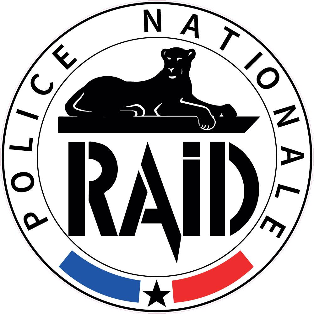 Raid Police Nationale logo groupe d'intervention autocollant sticker logo985