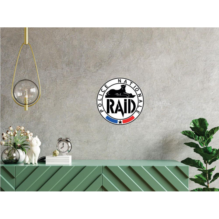 Raid Police Nationale logo groupe d'intervention autocollant sticker logo985