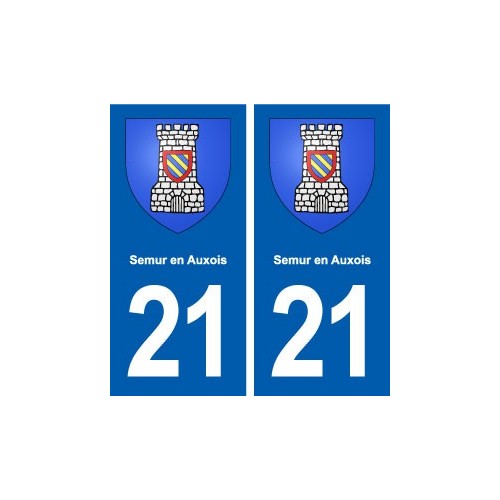 21 Semur-en-Auxois logo autocollant plaque stickers ville