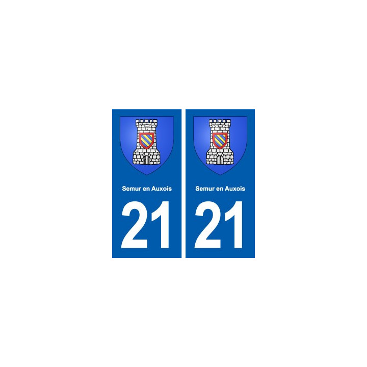 21 Semur-en-Auxois logo autocollant plaque stickers ville