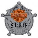 Sheriff Harley Davidson argent étoile autocollant sticker logo49