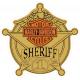 Sheriff Harley Davidson doré étoile autocollant sticker logo38
