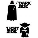 Star Wars interrupteur Dark Vador Dark Side Yoda Light Side autocollant sticker logo393