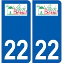 22 Bégard logo ville autocollant plaque sticker