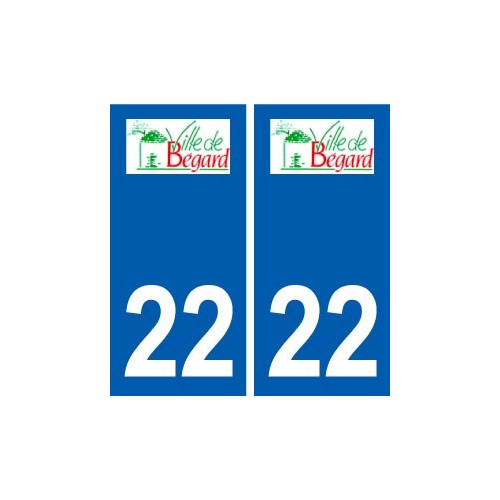 22 Bégard logo ville autocollant plaque sticker