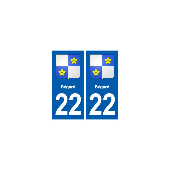 22 Bégard logo ville autocollant plaque sticker