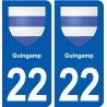 22 Guingamp blason ville autocollant plaque sticker