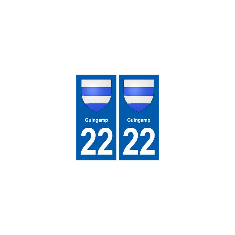 22 Guingamp blason ville autocollant plaque sticker