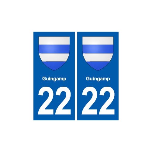 22 Guingamp blason ville autocollant plaque sticker