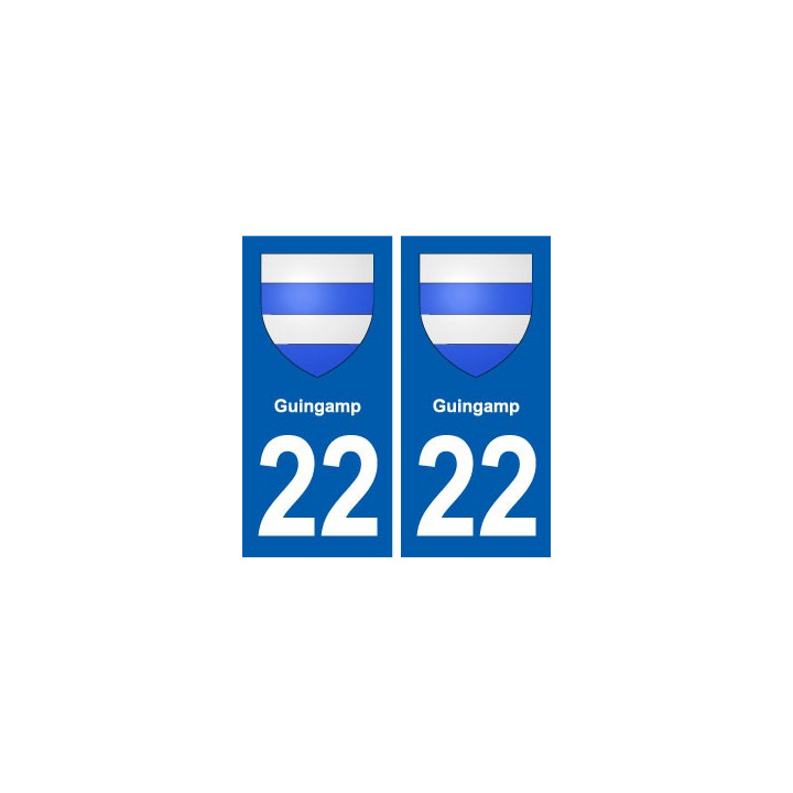 22 Guingamp blason ville autocollant plaque sticker