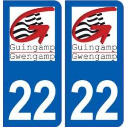22 Guingamp blason ville autocollant plaque sticker