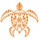 Tortue maori soleil animal mer autocollant sticker logo645