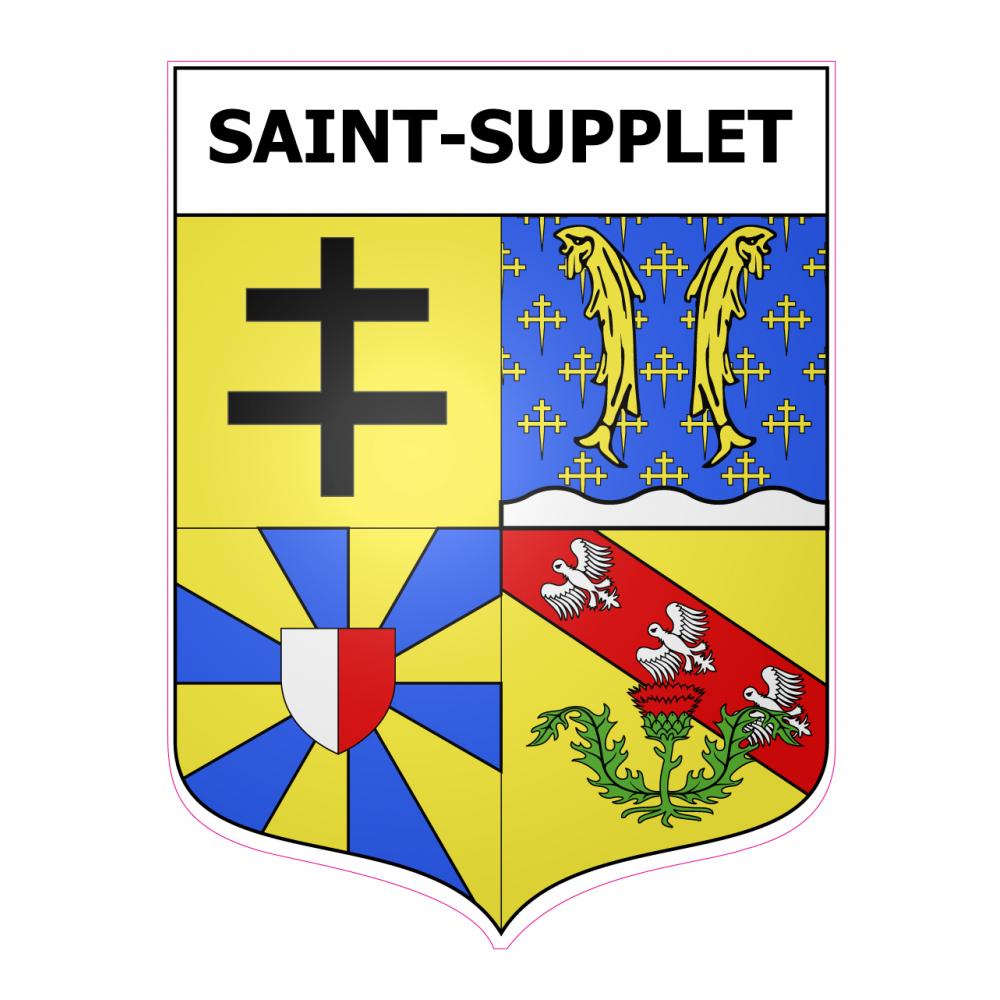 Stickers coat of arms Saint-Supplet adhesive sticker
