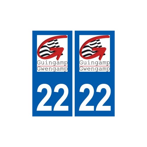 22 Guingamp blason ville autocollant plaque sticker