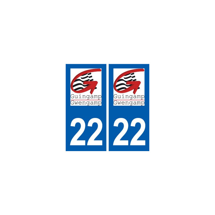 22 Guingamp blason ville autocollant plaque sticker