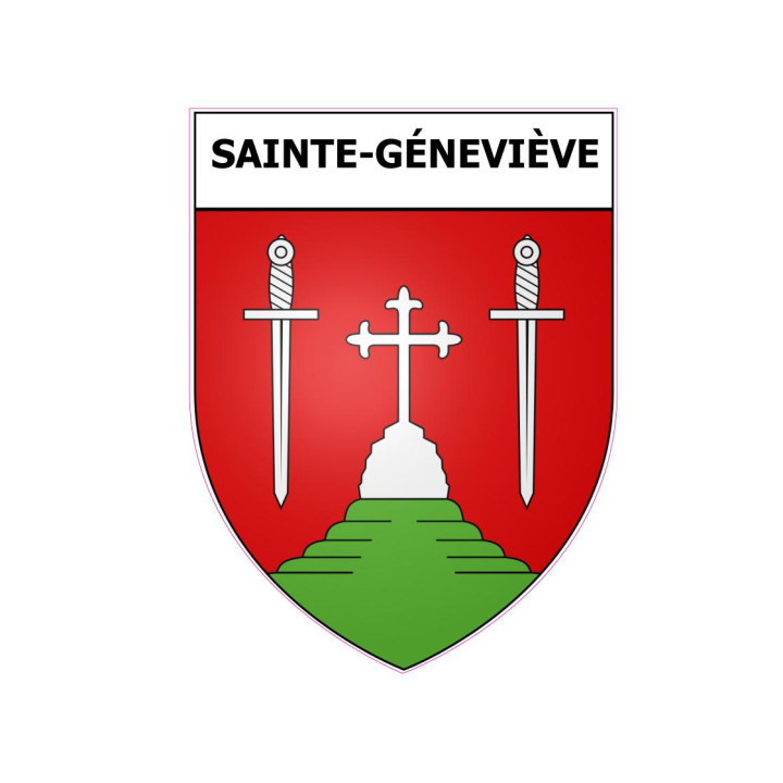 Pegatinas escudo de armas de Sainte-Geneviève adhesivo de la etiqueta engomada