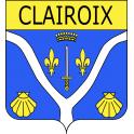 Pegatinas escudo de armas de Clairoix adhesivo de la etiqueta engomada