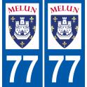 77 Melun logo adesivo piastra adesivi città