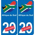 Afrique du Sud carte drapeau autocollant sticker plaque immatriculation
