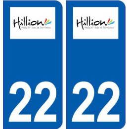 22 Hillion logo ville autocollant plaque sticker