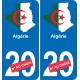 Algérie   carte drapeau autocollant sticker plaque immatriculation auto voiture département