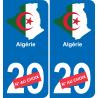 Algérie   map flag sticker sticker plaque immatriculation