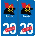 Angola karte fahne aufkleber sticker plakette ez