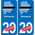 Botswana karte fahne aufkleber sticker plakette ez