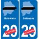 Botswana mappa bandiera adesivo adesivo targa di immatricolazione