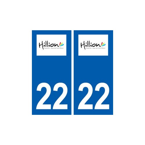 22 Hillion logo ville autocollant plaque sticker