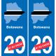 Botsuana map flag sticker sticker plaque immatriculation