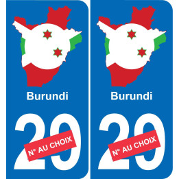 Burundi karte fahne aufkleber sticker plakette ez