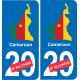 cameroun carte drapeau autocollant sticker plaque immatriculation auto voiture département