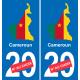 Kamerun karte fahne aufkleber sticker plakette ez