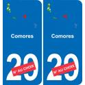Komoren karte fahne aufkleber sticker plakette ez
